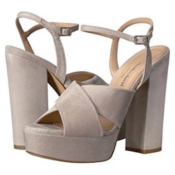 Charles David Gray Rima Platform Dress Sandal Size 10